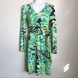 Lilly Pulitzer Green and Blue Tropical Dress